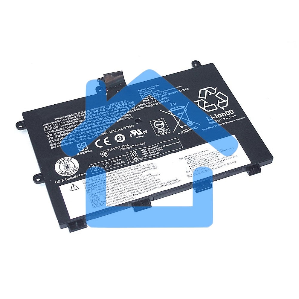 Аккумуляторная батарея для ноутбука Lenovo Yoga 11e (45N1750) 7,4V 34Wh черный