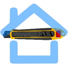 Нож Denzel 18 мм, сменное лезвие, SK4, корпус из ABS + TPR, торцевой зажим