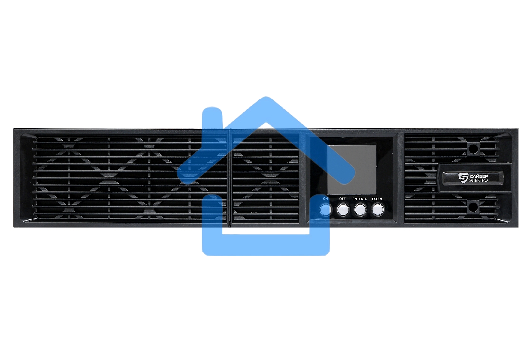 Источник бесперебойного питания UPS Сайбер Электро ЭКСПЕРТ-II-2000Р Онлайн, Стойка/Напольный 2000ВА/2000Вт. USB/RS-232/SNMP Slot/EPO/RJ-11/RJ-45 (8 IEC С13) (12В /9А·ч. х 4) 2U