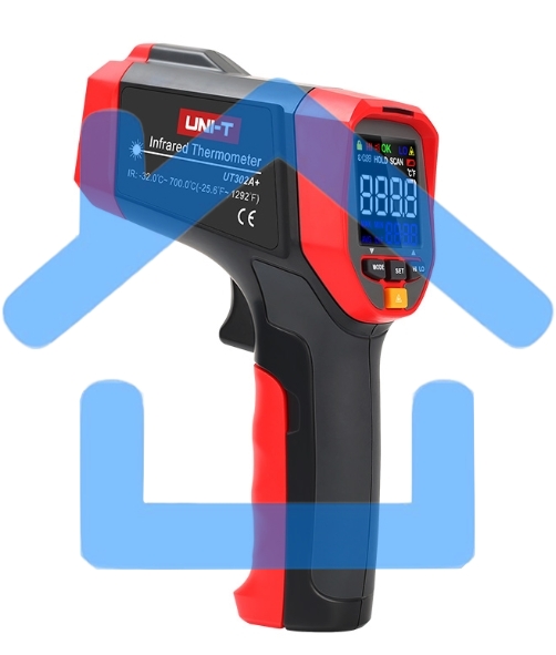 Инфракрасный термометр UT302A+, -32С~ 700С