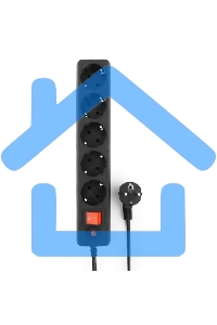 Сетевой фильтр Гарнизон ЕНLB-4 0,5 м 5 розеток черный 