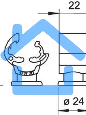 Держатель проволоки d8-10мм универс. Тип:177 20 M8 OBO 5207444