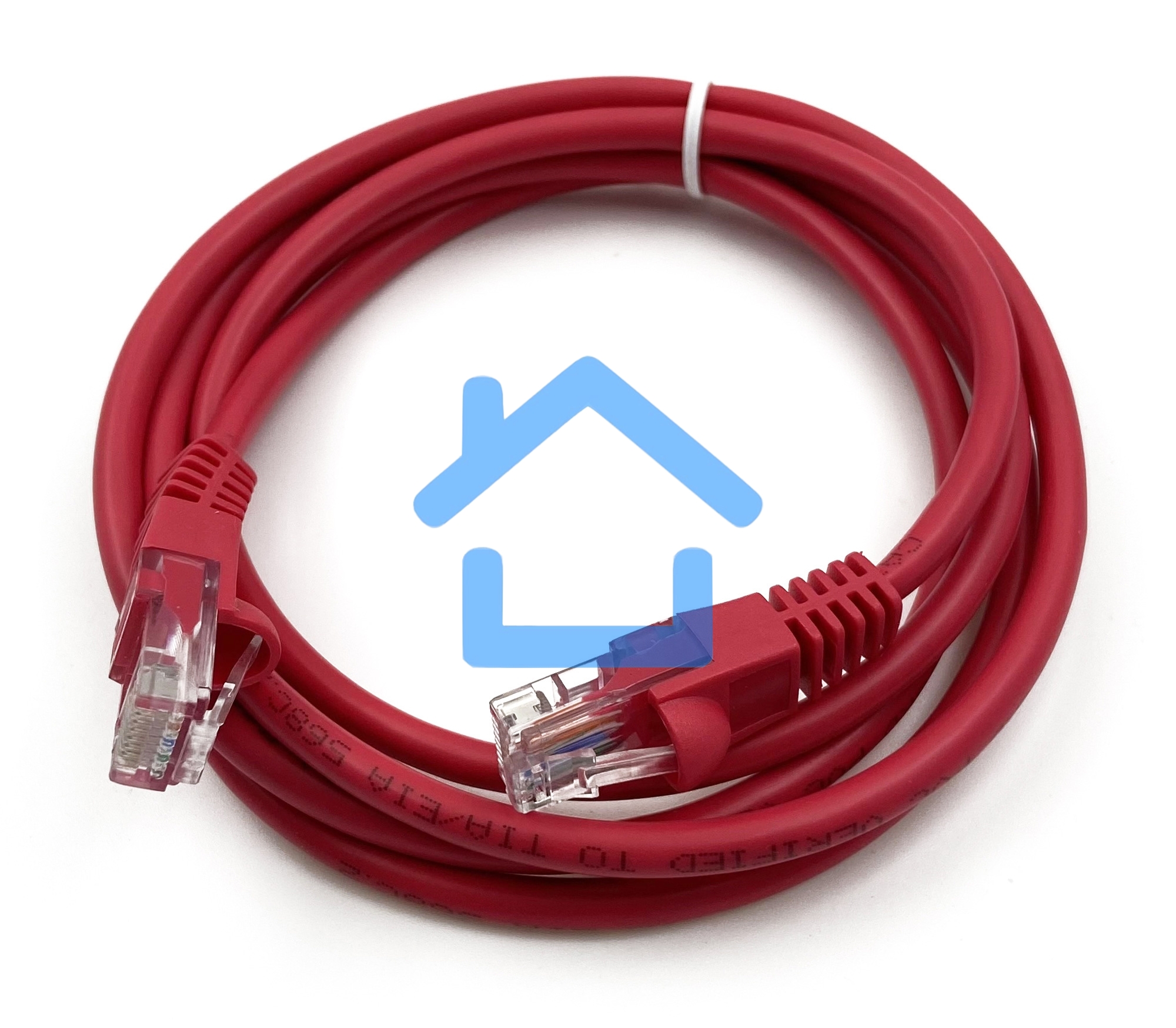 Патч-корд Buro cat5E 1.5м красный RJ-45 (m)-RJ-45 (m)