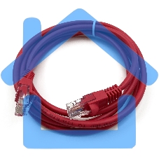 Патч-корд Buro cat5E 1.5м красный RJ-45 (m)-RJ-45 (m)