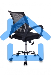 Кресло компьютерное Бюрократ CH-695N/SL/BLACK спинка сетка черный TW-01, сиденье черный TW-11, крестовина хром