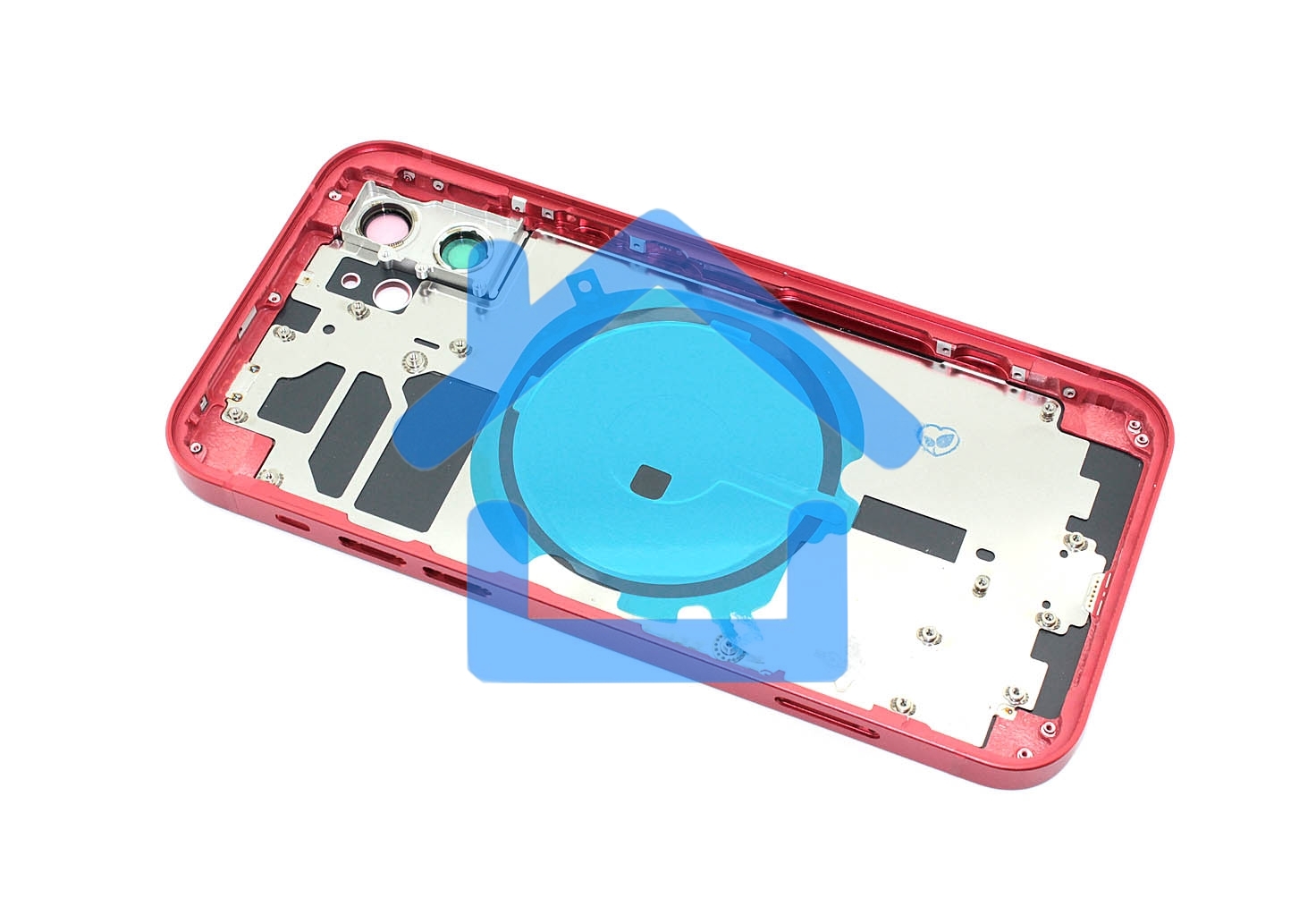 Задняя крышка (корпус) в сборе с рамкой для Apple iPhone 12 красная
