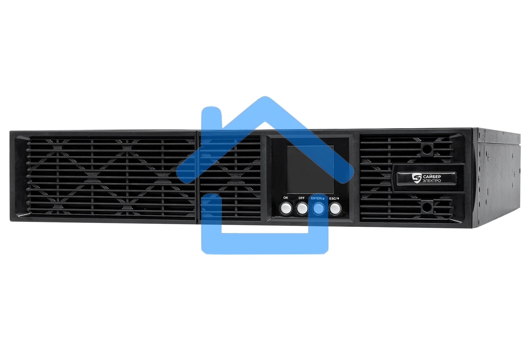 Источник бесперебойного питания UPS Сайбер Электро ЭКСПЕРТ-II-2000Р Онлайн, Стойка/Напольный 2000ВА/2000Вт. USB/RS-232/SNMP Slot/EPO/RJ-11/RJ-45 (8 IEC С13) (12В /9А·ч. х 4) 2U