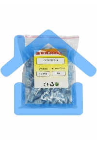 Клемма плоская полностью изолированная Rexant, гнездо 6.6 мм, в нейлоне, 1.5-2.5 мм² (РПи-м(н) 2.5-(6.3)), синий