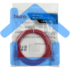 Патч-корд Buro cat5E 1.5м красный RJ-45 (m)-RJ-45 (m)