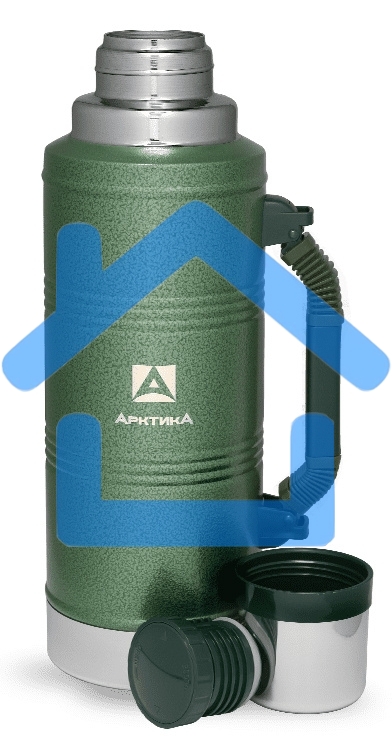 Термос Арктика 106-2200Р зеленый, 2,2 л + ручка, узкое горло, американский дизайн, ударопрочное, износостойкое покрытие 