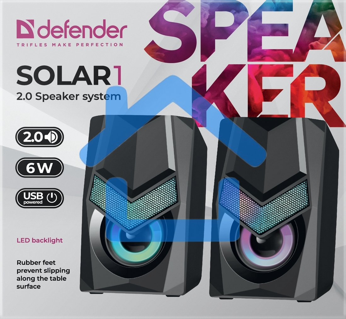 Акустическая система 2.0 Defender SOLAR 1 65401