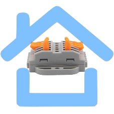 Клемма соединительная многоразовая проходная 5 полюсов, серая (0,08-4 мм²), с монтажной площадкой (20 шт./уп.) Rexant