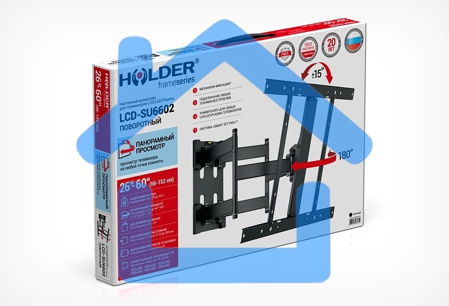 Кронштейн для LCD Holder LCD-SU6602-B черный, диагональ экрана 26″–65″до 45кг.