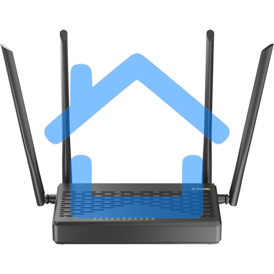 Роутер беспроводной D-Link DIR-825 (DIR-825/GFRU/R3A) AC1200 10/100/1000BASE-TX/4G черный