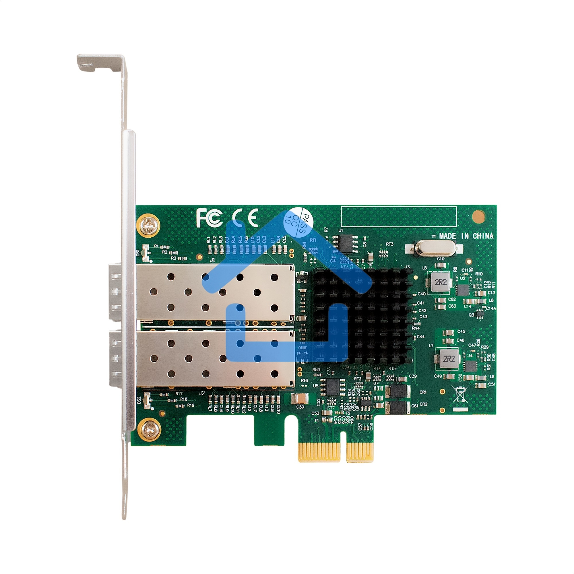 Комплект: Сетевой адаптер SFP ExeGate EXE-82576-F2 + 2xТрансивер Multi-Mode до 550м ExeGate EXT-1G-MM850-LC2-550M (EX296229RUS: PCI-E x1 v2.0, порты 2x SFP (10/100/1000Mb/s), Gigabit Server NIC Intel Chipset 82576-F2 + 2xEX298329RUS: Tx:850/Rx:850 нм, до 