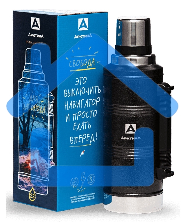 Термос Арктика 106-2200Р зеленый, 2,2 л + ручка, узкое горло, американский дизайн, ударопрочное, износостойкое покрытие 