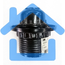 Патрон электрич. E27 Пкб27-04-К11 с кольцом карболит. черный (с этикет.) ИЭК EPK11-04-01-K01