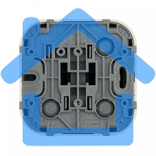 Выключатель 10A 1-клав., сл. кость Quteo