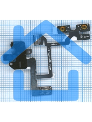 Шлейф аудио-разъема для iPhone 4 черный