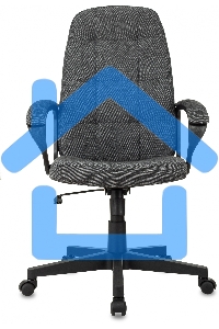 Кресло руководителя Бюрократ CH 002 Fabric 3C1 серый, крестов. пластик