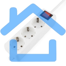 Сетевой фильтр Гарнизон ELB-G3-W-3, 3 евророзетки с выключателем и заземлением, допустимый ток 16А, длина 3м.