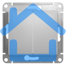 Механизм выключателя 2-кл. СП GLOSSA 10А IP20 10AX алюм. SchE GSL000351