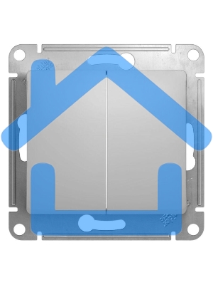 Механизм выключателя 2-кл. СП GLOSSA 10А IP20 10AX алюм. SchE GSL000351