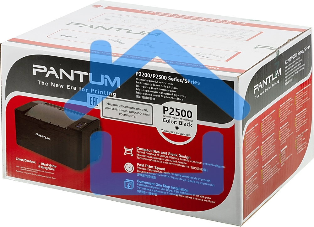 Принтер лазерный Pantum P2500, А4, ч/б, печ. до 22 стр/мин, 1200x1200 dpi, USB