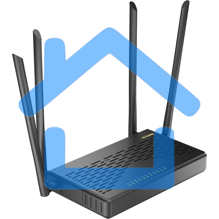 Роутер беспроводной D-Link DIR-825 (DIR-825/GFRU/R3A) AC1200 10/100/1000BASE-TX/4G черный