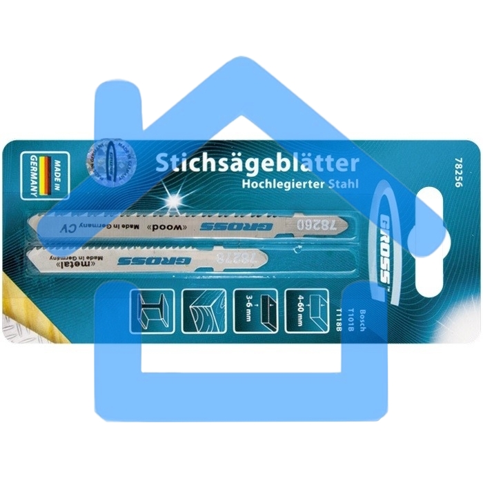 Набор полотен для электролобзика универсальный, 2шт. Gross