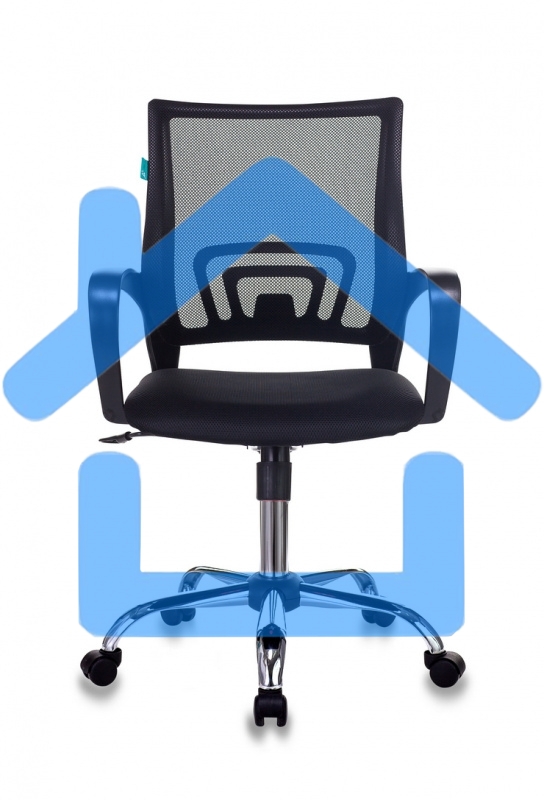 Кресло компьютерное Бюрократ CH-695N/SL/BLACK спинка сетка черный TW-01, сиденье черный TW-11, крестовина хром