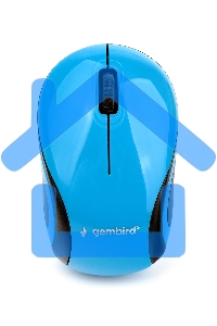 Мышь беспроводная Gembird MUSW-620 синий, 1200 dpi, радиоканал, USB, кнопки - 3