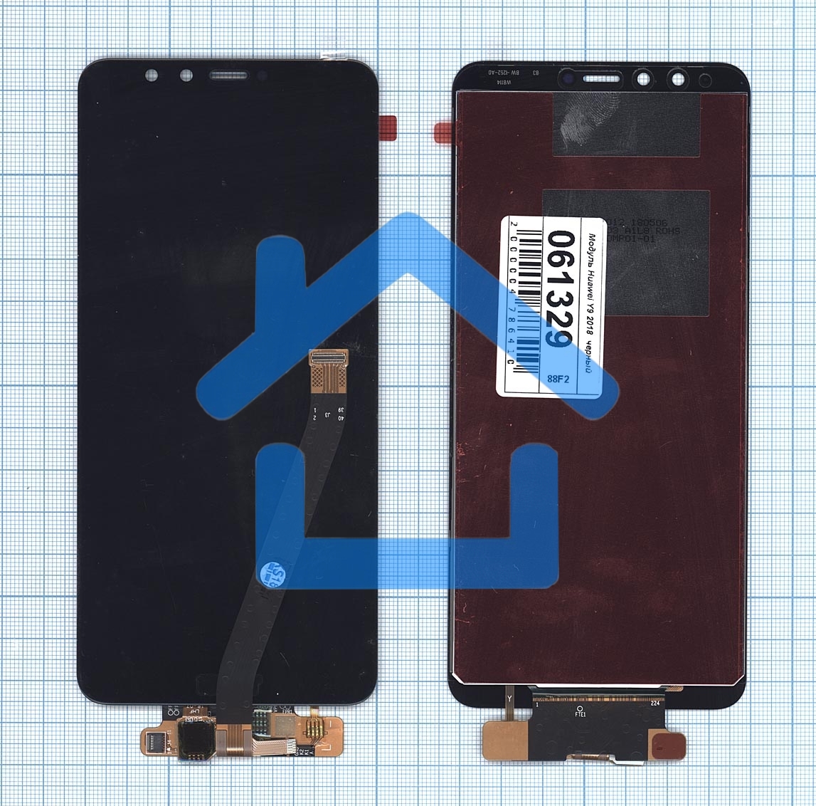 Дисплей для Huawei Y9 2018 черный