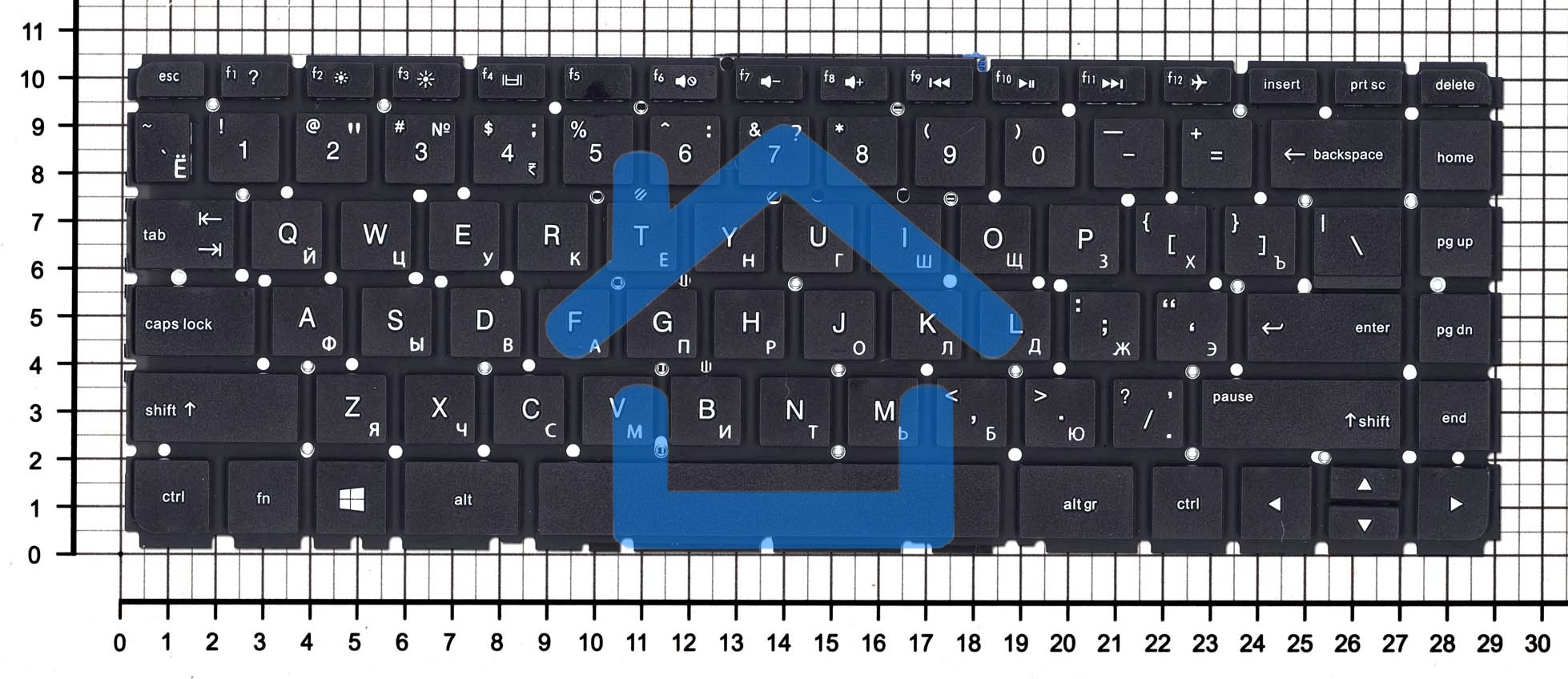 Клавиатура для ноутбука HP Pavilion 14-AC черная