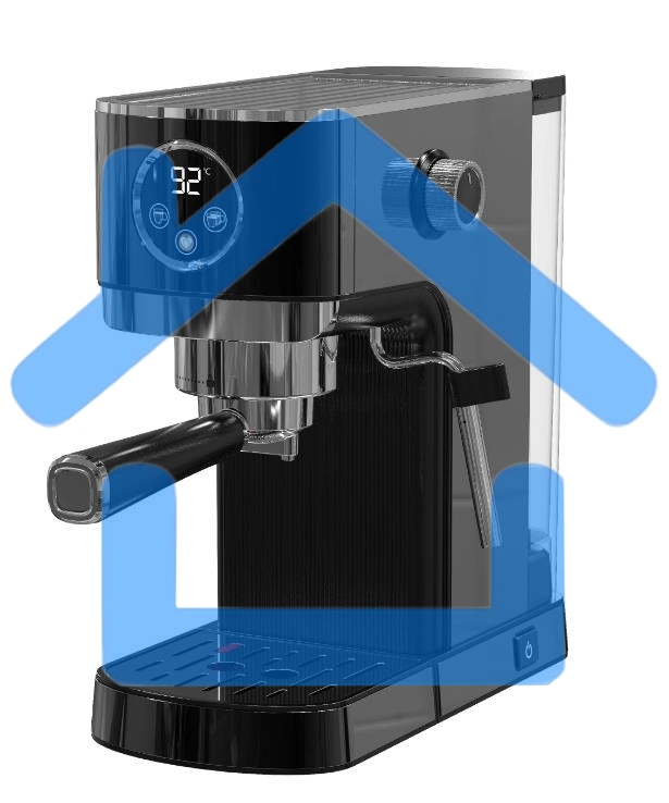 Кофеварка рожковая Korting KCM 1002 EN черный, молотый, 1.2 л, 1350 Вт, 20 бар