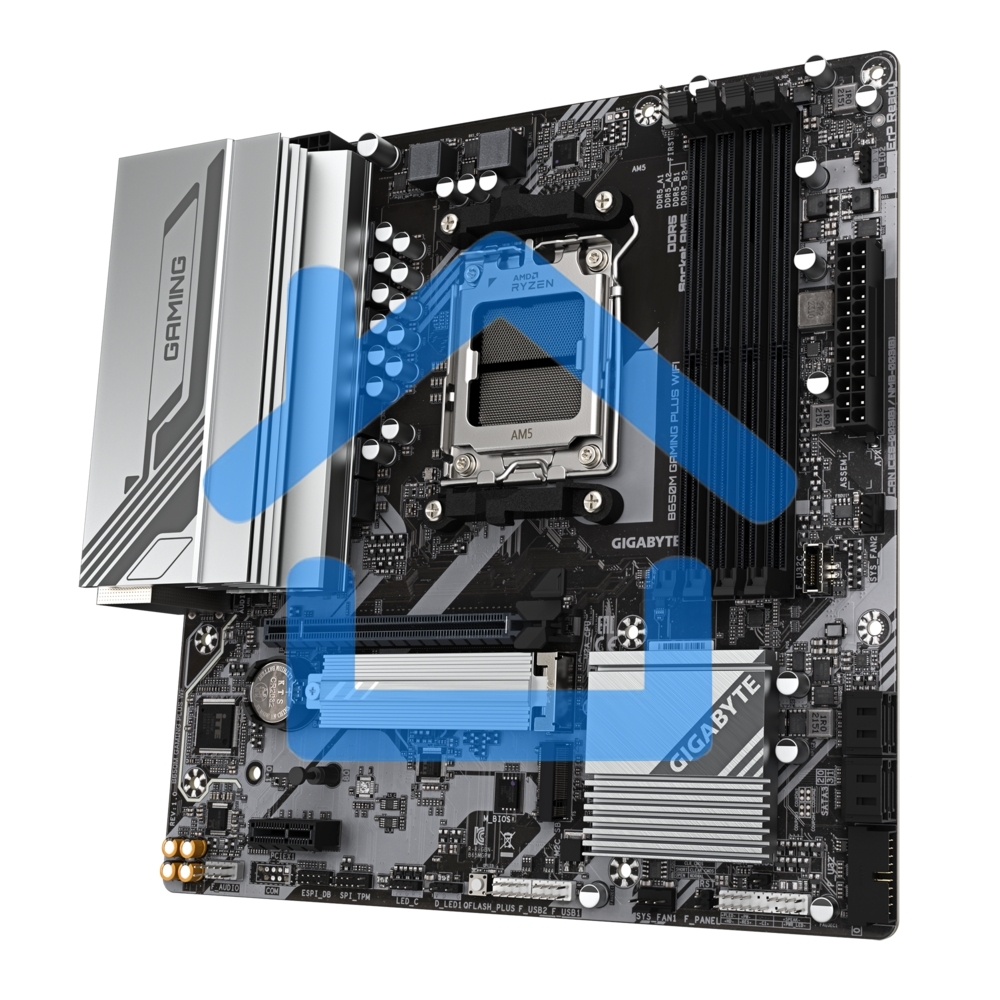 Материнская плата Gigabyte B650M GAMING PLUS WIFI, AM4, AMD B650, 4xDDR5, 4xSATA, 2xM.2, 1xPCIe 4.0 x16, 1xPCIe 3.0 x1, 2xDP, 1xHDMI, 1x2.5Gb LAN, Wi-Fi 6E, Bluetooth 5.3, 1xUSB-C 5Gbps, 5xUSB-A 5Gbps, 6xUSB-A 2.0, 3x3.5 мм, 7.1, mATX