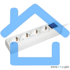Удлинитель WYP10-16-04-03-ZK-N У04К-выкл. 4 места 2 Р + P Е /3метра 3х1мм2 16А/250 IEK
