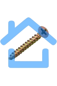 Саморез оконный KRANZ острый, 4.1х40, желтый цинк, короб (500 шт./уп.)