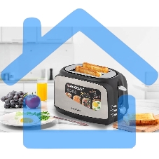 Тостер Endever Skyline ST-121 стальной, мощность -900 Вт, 3 режима работы, 7 регулировок поджаривания, 2 отсека для загрузки тостов, автоцентрирование тостов, механический тип управления, LED-подсветка на кнопках, термоизолированный корпус, отсек для хран