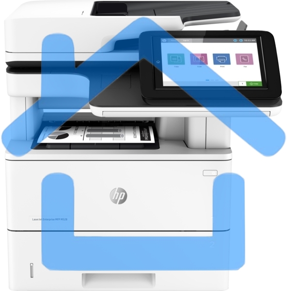 МФУ лазерное HP LaserJet Enterprise M528dn (1PV64A #B19), A4, ч/б, печ. до 43 стр/мин., скан. до 43 стр/мин. (ч/б) 38 стр/мин. (цвет), 1200 x 1200 dpi (печать) 600x600dpi (сканер), USB, RJ-45, Air Print, Mopria