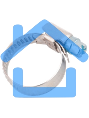 Хомуты металлические стандартное болтовое крепление 20-32 мм, ширина 9 мм, 50 шт. Сибртех