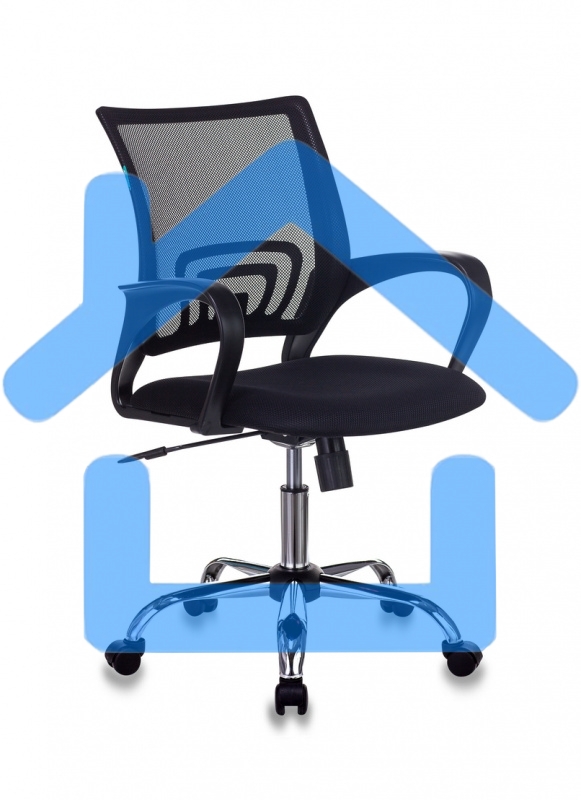 Кресло компьютерное Бюрократ CH-695N/SL/BLACK спинка сетка черный TW-01, сиденье черный TW-11, крестовина хром