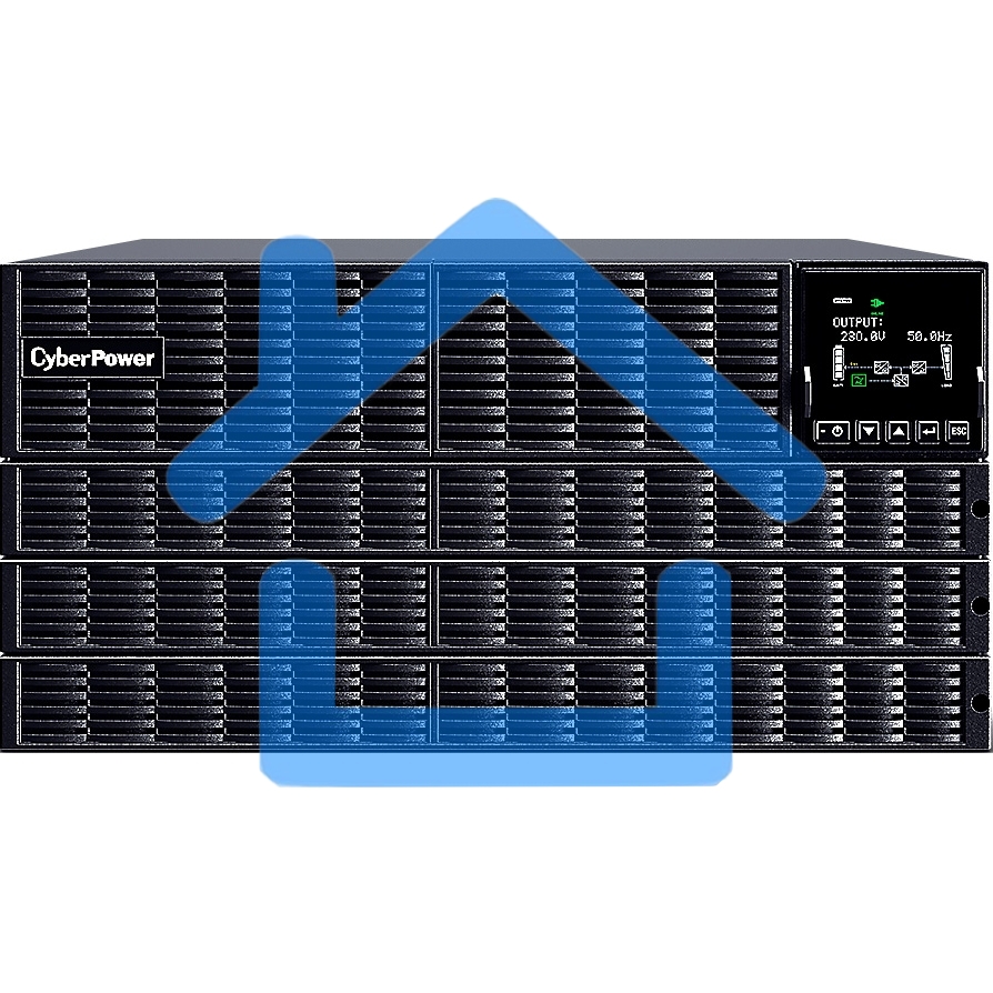 Источник бесперебойного питания CyberPower OLS10KERT5U Online 10000VA/10000W USB/RS-232/Dry/EPO/SNMP/CloudCard/(4 IEC С13, 4 IEC C19, terminal block)/bat.detect./МВ NEW