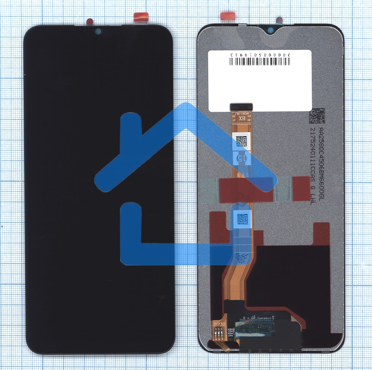 Дисплей для OPPO A17 (CPH2477), A17k (CPH2471) в сборе с тачскрином черный