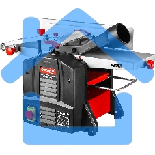 Станок ЗУБР СРФ-204-1500рейсмусно-фуговальный ширина строгания 204мм толщина заготовки до 120мм