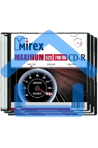 Диск CD-R Mirex 700 Mb, 52х, Maximum, Slim Case (1), (1/200)
