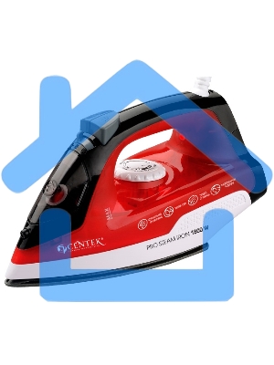 Утюг Centek CT-2347 RED 1800Вт, антипригар. подошва, паровой удар, самоочистка, 200мл