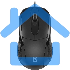 Мышь проводная Defender Standard MB-580 черный, 1000 dpi, USB, кнопки - 3