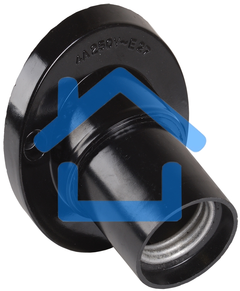 Патрон угловой настенный карболитовый IEK EPK13-04-02-K01 Пкб27-04-К31 Е27, черный, индивидуальный пакет