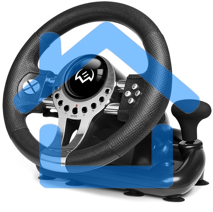 Руль SVEN GC-W700 (педали, вибро, скоба, лепестки, АКПП, D-pad, 12 кл, резин. вставки, PC/Xinput)